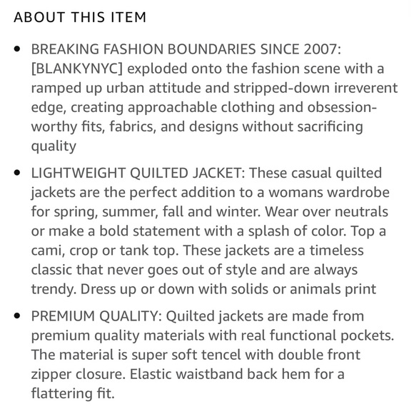 BlankNYC  quilted jacket - Picture 5 of 8